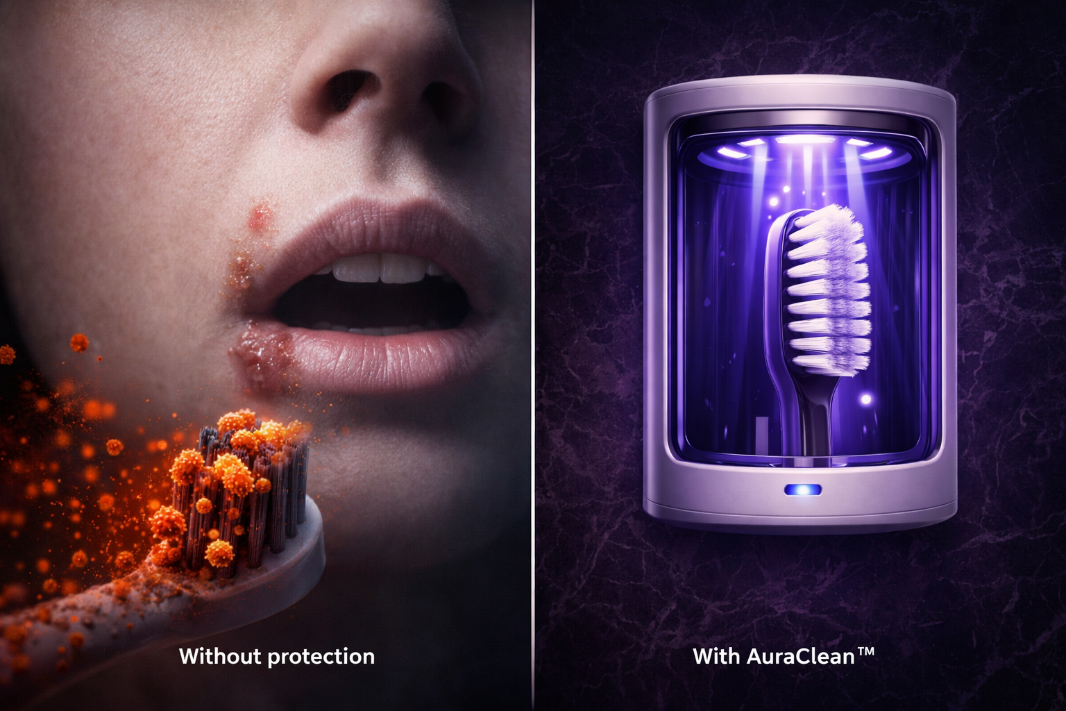 The solution — AuraClean UV sterilization